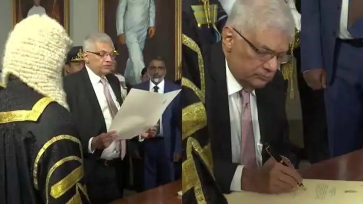 শপথ নিলেন শ্রীলংকার নতুন প্রেসিডেন্ট