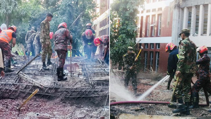 খাগড়াছড়ি'র জেলা পরিষদের নির্মাণাধীন ভবনের ছাদ ধসে নিহত ২