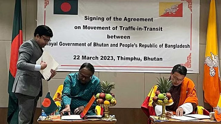 বাংলাদেশ-ভুটান ট্রানজিট চুক্তি সই