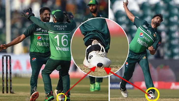 যে কারণে ‘ছেঁড়া’ জুতা পরে বোলিং করেন হারিস রউফ