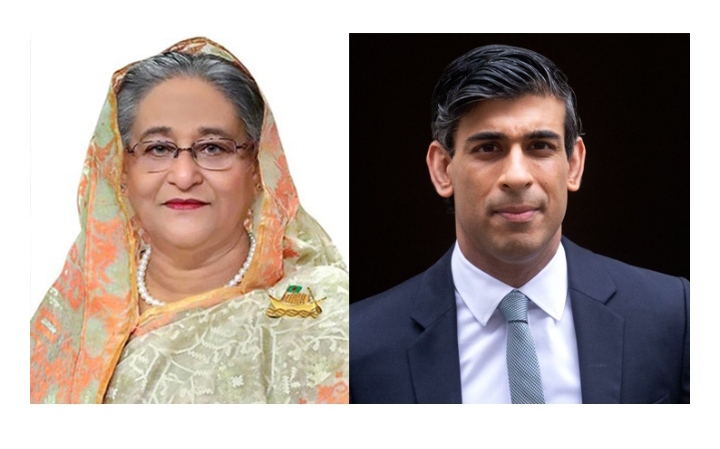 শেখ হাসিনাকে চিঠি পাঠিয়েছেন ব্রিটিশ প্রধানমন্ত্রী ঋষি সুনাক