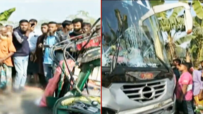 বাস-সিএনজির মুখোমুখি সংঘর্ষে ৩ নারী'সহ  ৬ জন নিহত