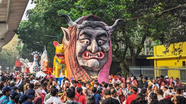 বাংলা নববর্ষের আনন্দ উল্লাসে শেষ হলো বর্ষবরণ আনন্দ শোভাযাত্রা