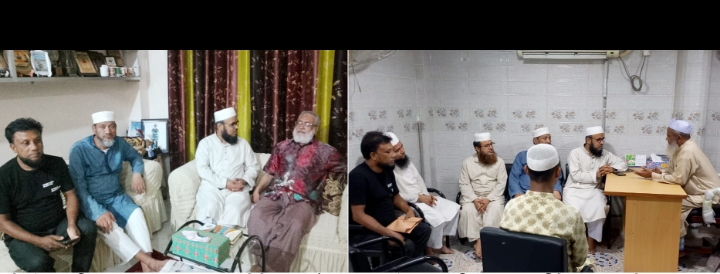 বিশিষ্টজনের সাথে খেলাফত মজলিস প্রার্থীমা ওলানা তাজুল ইসলাম হাসানের সৌজন্য সাক্ষাত