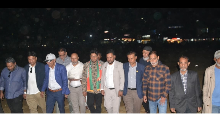 তারেক রহমানের জনসভাস্থ পরিদর্শনে বদরুজ্জামান সেলিম
