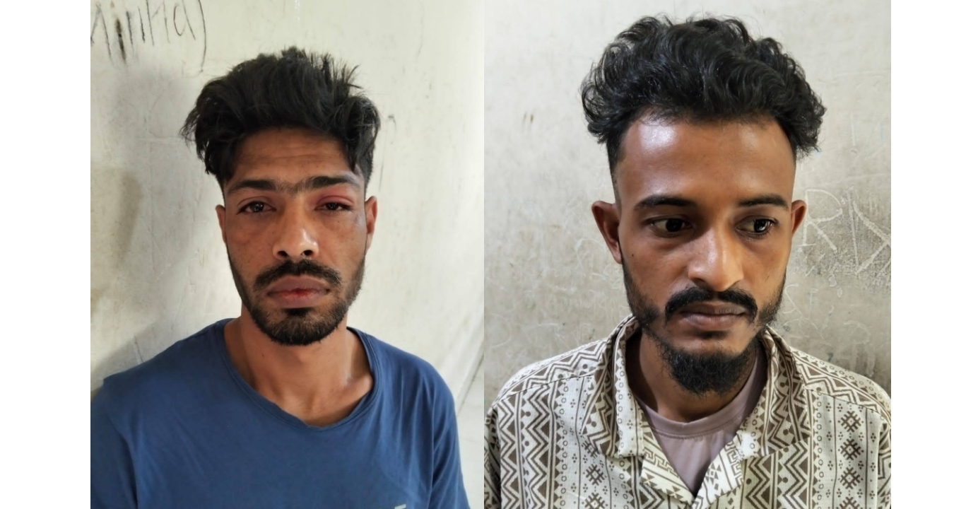 বন্দরবাজার মহাজনপট্টি  এলাকা থেকে ২ জন ছিনতাইকারীকে গ্রেফতার করে পুলিশ